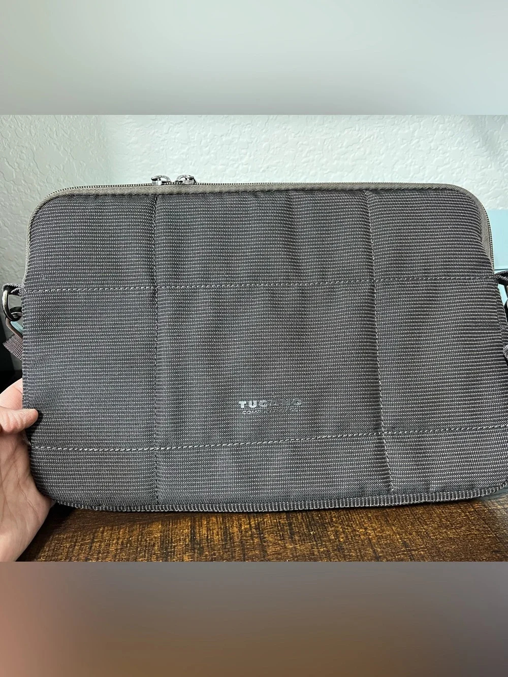 Tucano Gray Crossbody tablet Sling Bag for Men - Compact Everyday Carry